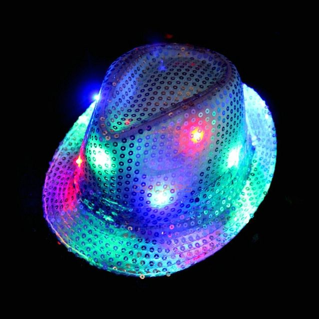 led fedora hat