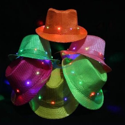 led fedora hat