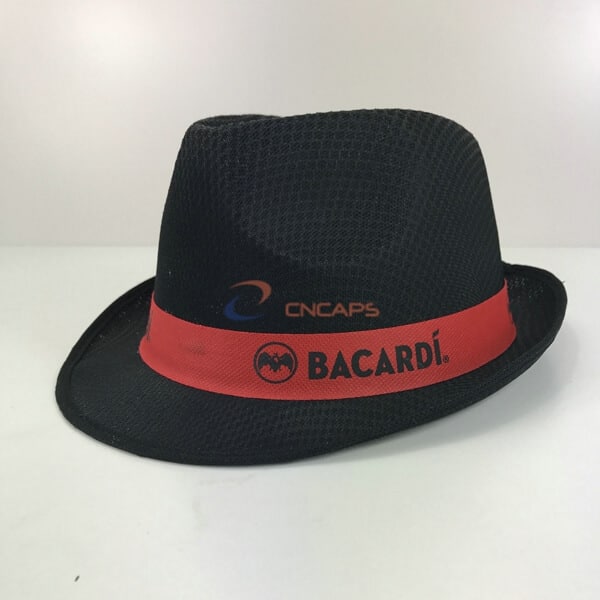 custom print ribbon fedora hat