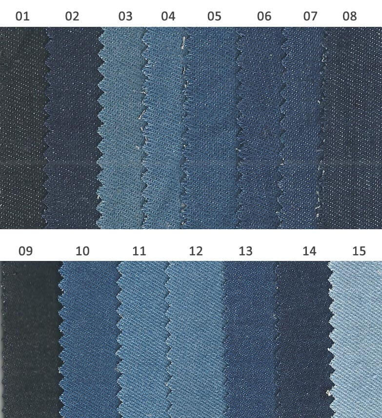 100% cotton jeans fabric selection