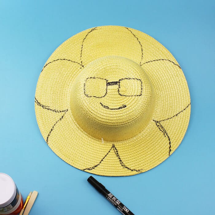 DIY Straw Hat Painting Personal Children Own Design CNCAPS