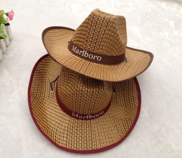 logo cowboy straw hat