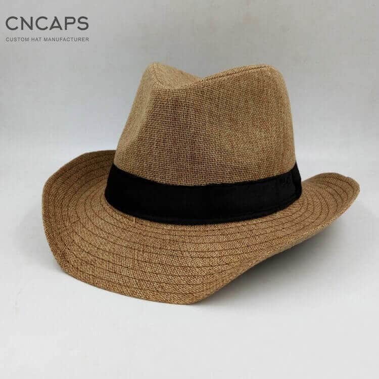 Brown Felt Finish Western Gambler Hat - Western Express