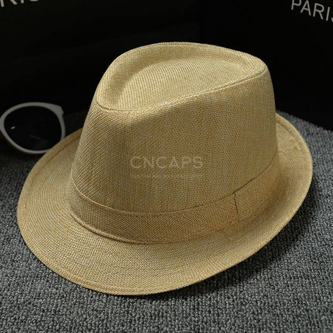 cotton linen fedora