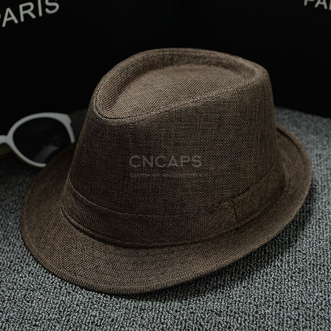 cotton linen fedora