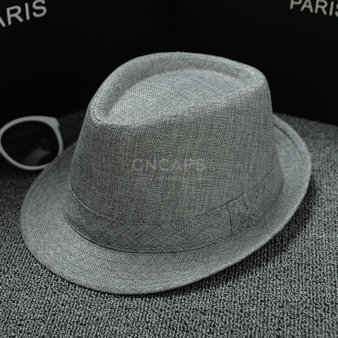 cotton linen fedora