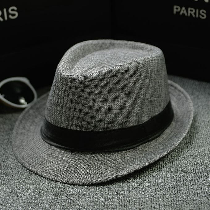 cotton linen fedora