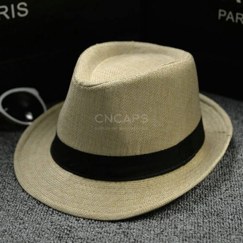 cotton linen fedora