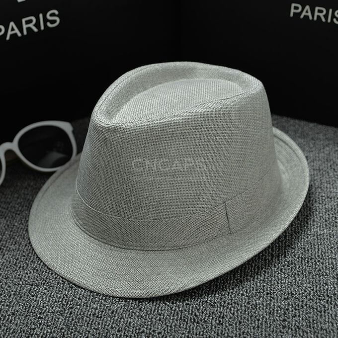 cotton linen fedora