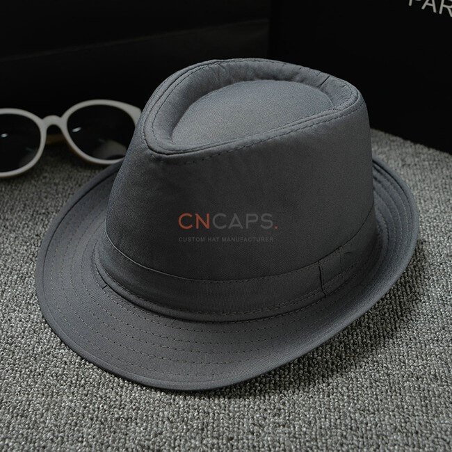 grey classic fedora hat