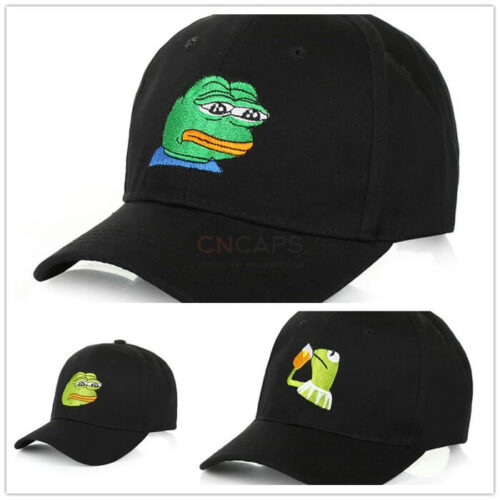 Wholesale green frog baseball cap with embroidery CNCAPS