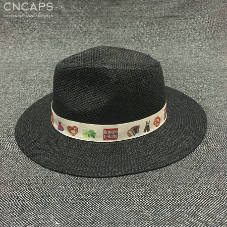 custom panama hat logo