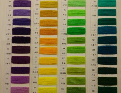 Knitting thread colors
