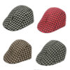 Vintage wool blend plaid check ivy cap flat hat - Image 3