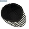 Custom Swallow Grid Flat Cap Vintage Wool Blend Ivy Cap - Image 2
