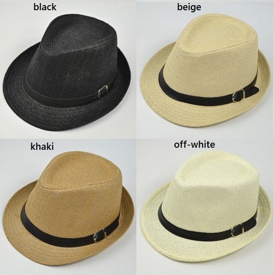 Wholesale fedora hat with leather belt (assorted colors) - CNCAPS