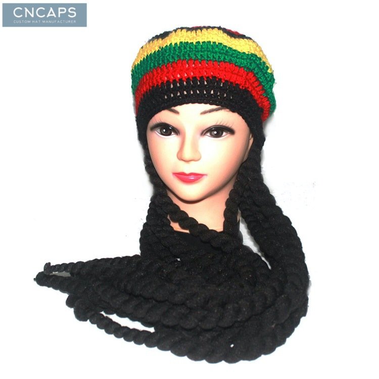 Jamaican Hat with Dread Long Hair for - CNCAPS