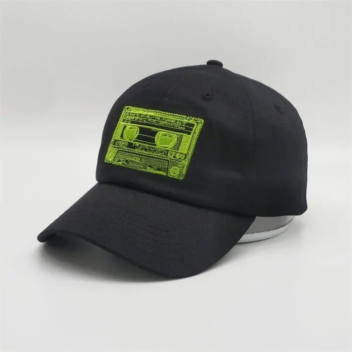 Cassette Tape Baseball Cap Black Classic Hat