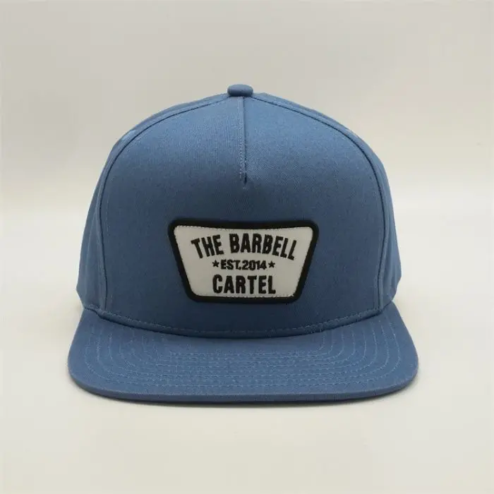 CNCAPS 5 Panel Cotton Twill Snapback Cap Flat Brim