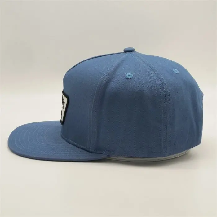 CNCAPS 5 Panel Cotton Twill Snapback Cap Flat Brim - Image 2