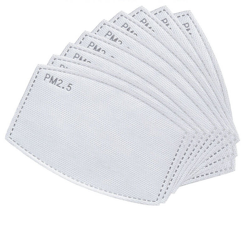 optional filter pad inside of custom bandana