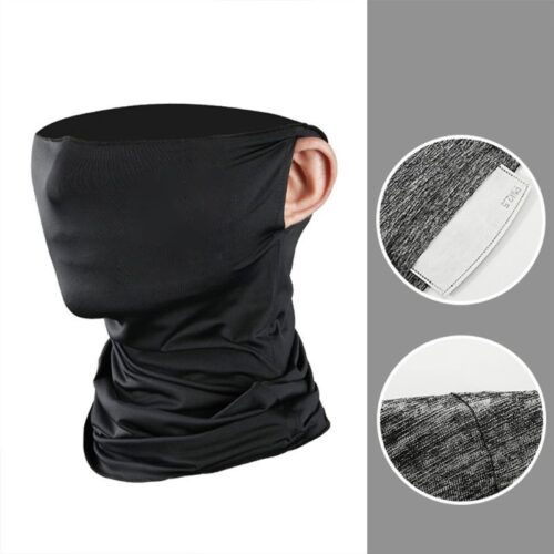 Custom Neck Gaiter Ear Loops with Carbon Filter Mask (BK) CNCAPS