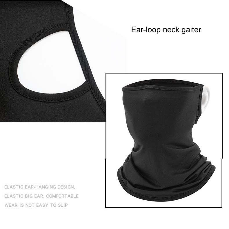 neck gaiter with ear loop hole