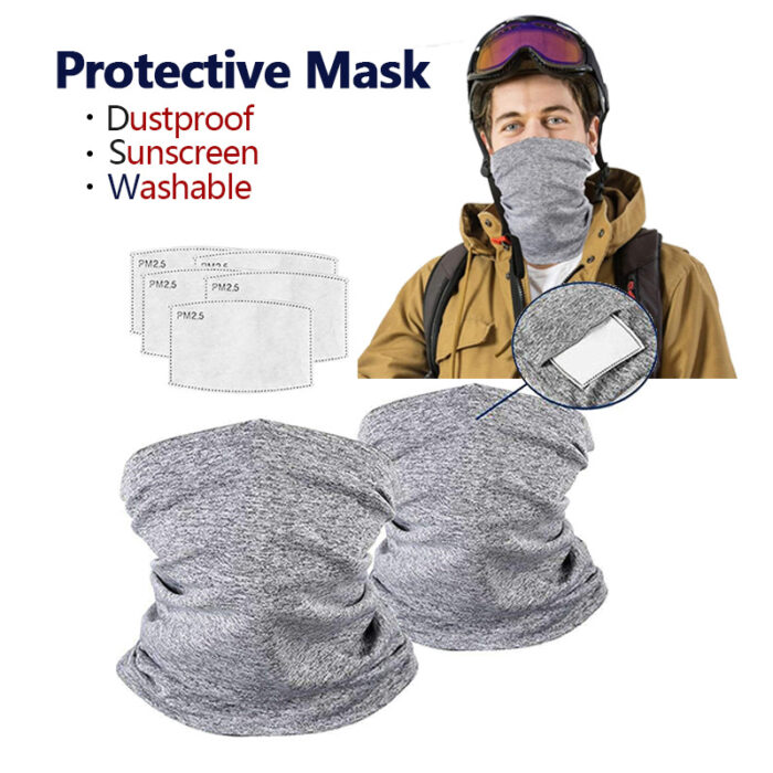 neck gaiter with filter pocket