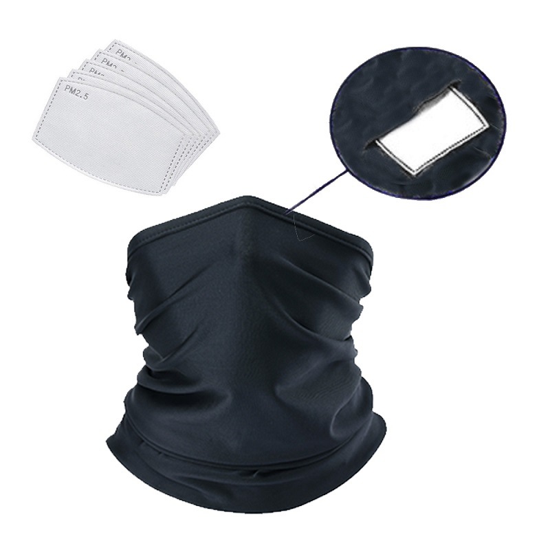 neck gaiter with filter pocket