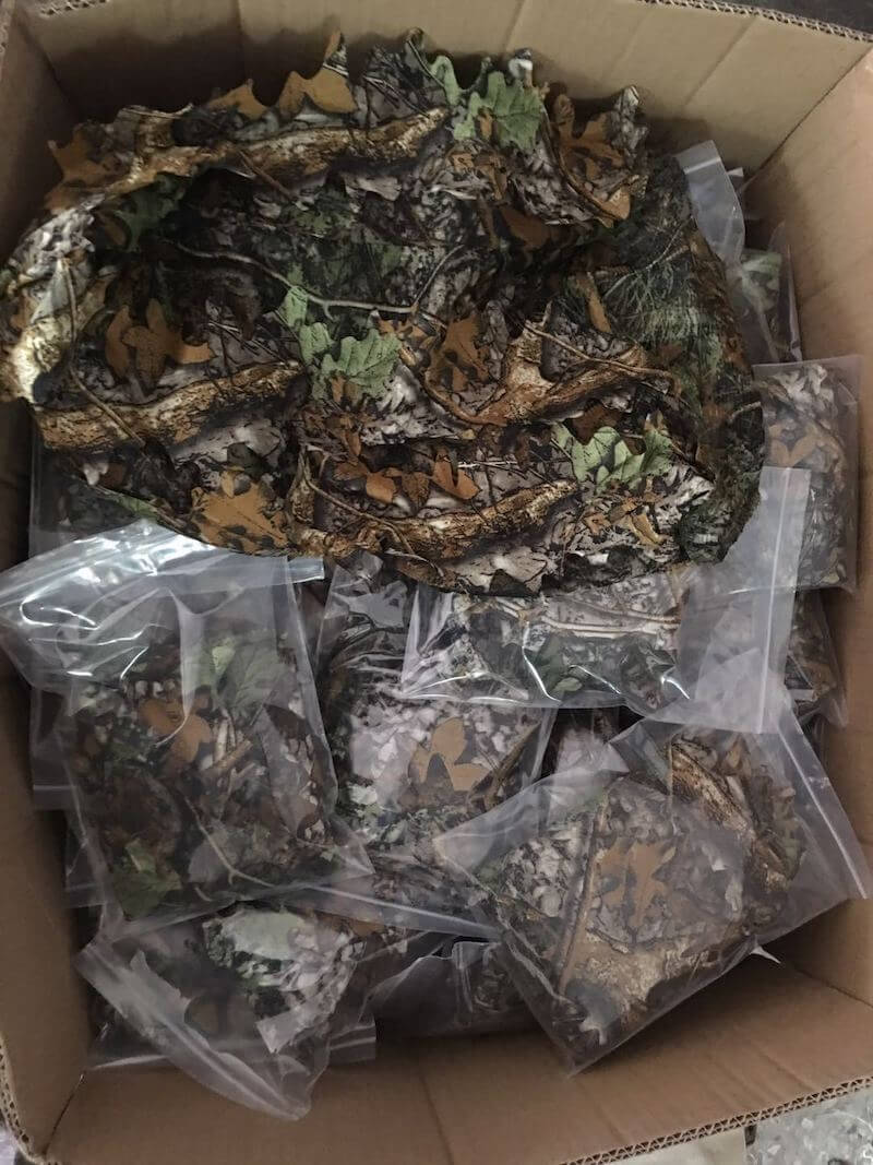 packing Wholesale Camouflage Mask 3D Leaf Headgear 