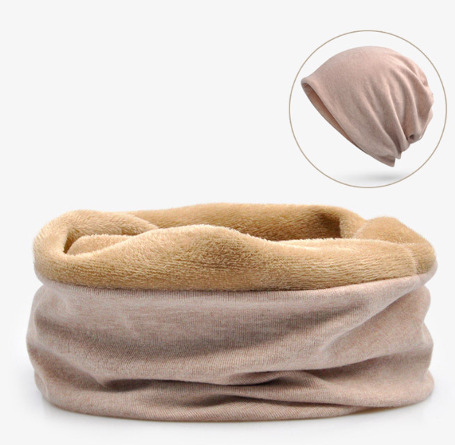 fleece head neck warmer khaki