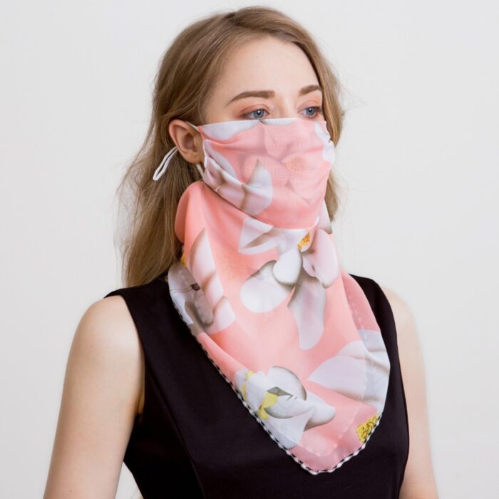 2020 Newest Chiffon Neck Gaiter Mask Scarf Women Sun Protection For Outdoor Riding