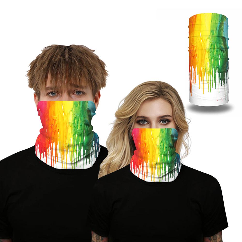 Hot tie-dye gradient printing men's and women's beanie headband hood mask neck gaitere scarf dust square cap trend