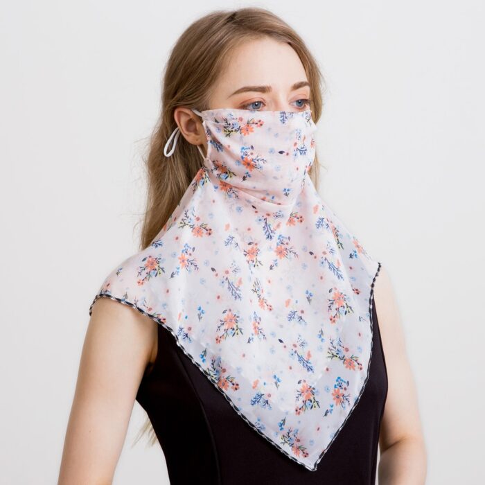 2020 Newest Chiffon Neck Gaiter Mask Scarf Women Sun Protection For Outdoor Riding