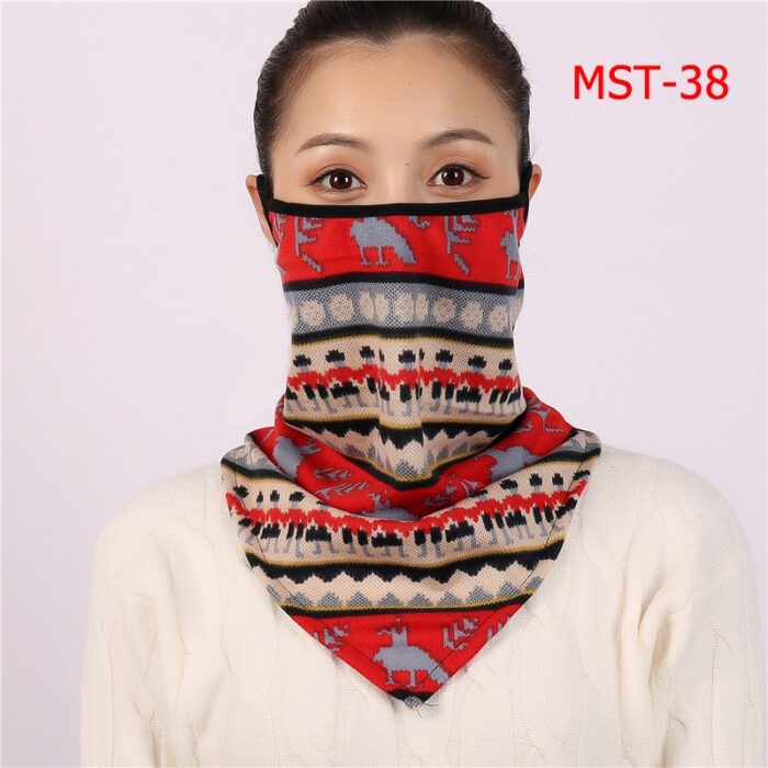 Chiffon Neck Gaiter Mask Female Bandana Warm Foulard Soft Scarves Ring Wraps Cover