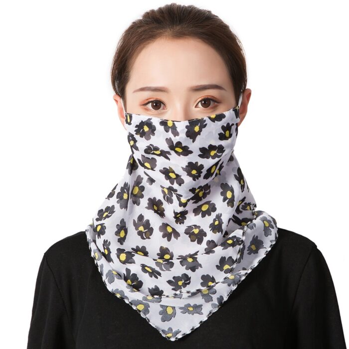 2020 Newest Chiffon Neck Gaiter Mask Scarf Women Sun Protection For Outdoor Riding