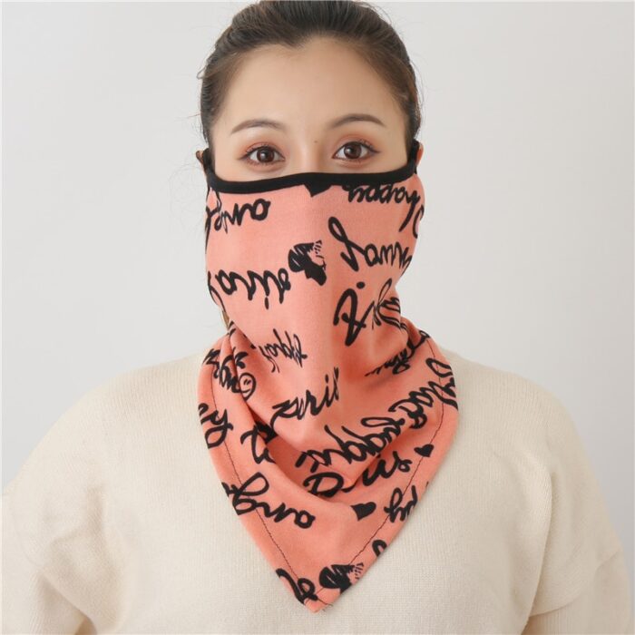 Chiffon Neck Gaiter Mask Female Bandana Warm Foulard Soft Scarves Ring Wraps Cover