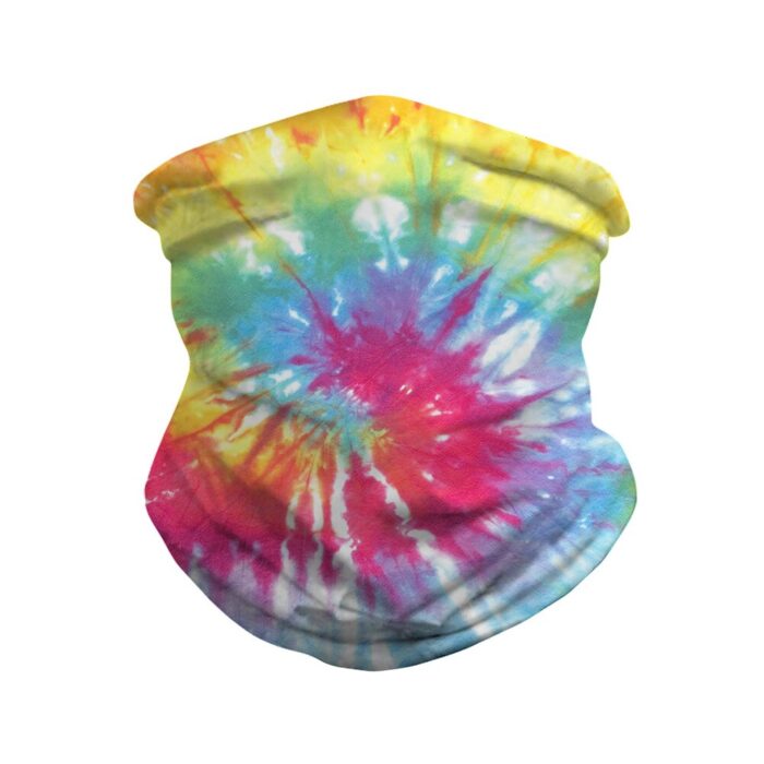 Hot tie-dye gradient printing men's and women's beanie headband hood mask neck gaitere scarf dust square cap trend