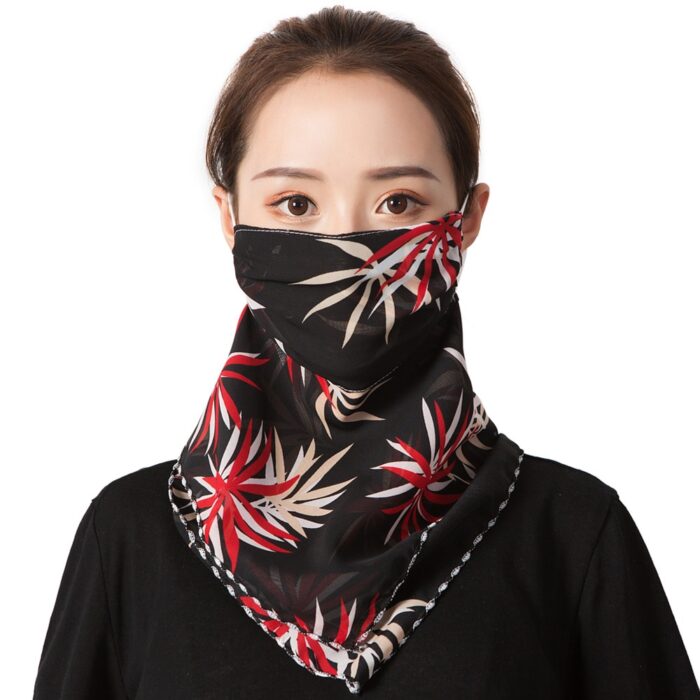 2020 Newest Chiffon Neck Gaiter Mask Scarf Women Sun Protection For Outdoor Riding