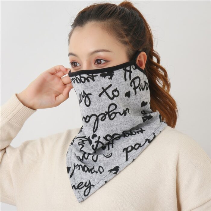 Chiffon Neck Gaiter Mask Female Bandana Warm Foulard Soft Scarves Ring Wraps Cover