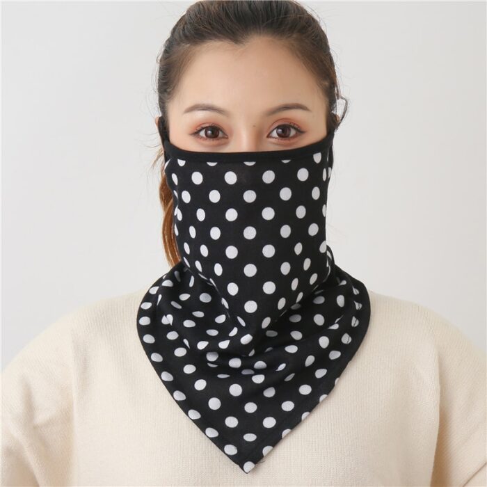 Chiffon Neck Gaiter Mask Female Bandana Warm Foulard Soft Scarves Ring Wraps Cover