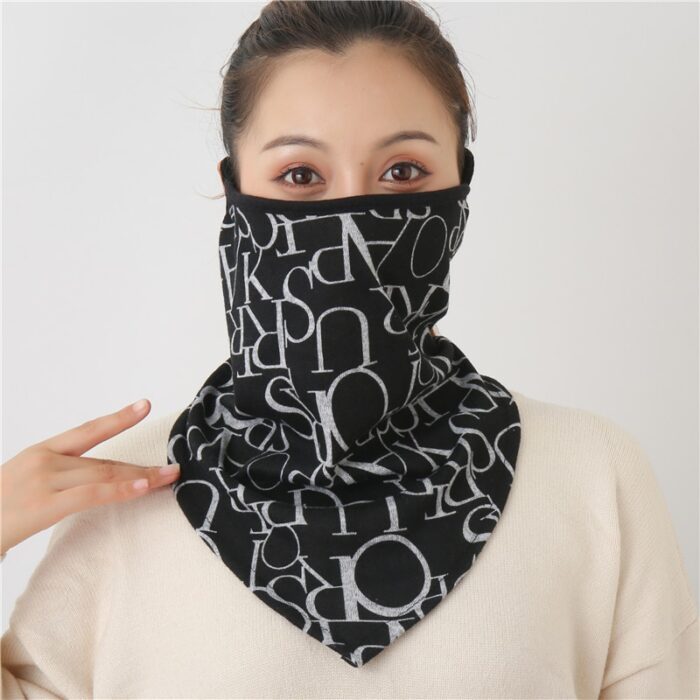 Chiffon Neck Gaiter Mask Female Bandana Warm Foulard Soft Scarves Ring Wraps Cover