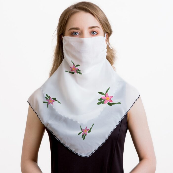 2020 Newest Chiffon Neck Gaiter Mask Scarf Women Sun Protection For Outdoor Riding