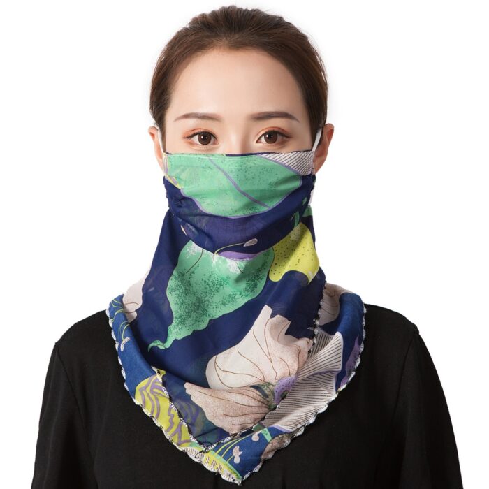 2020 Newest Chiffon Neck Gaiter Mask Scarf Women Sun Protection For Outdoor Riding