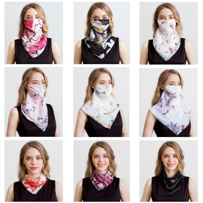 2020 Newest Chiffon Neck Gaiter Mask Scarf Women Sun Protection For Outdoor Riding