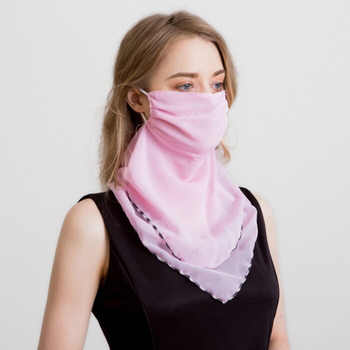 2020 Newest Chiffon Neck Gaiter Mask Scarf Women Sun Protection For Outdoor Riding