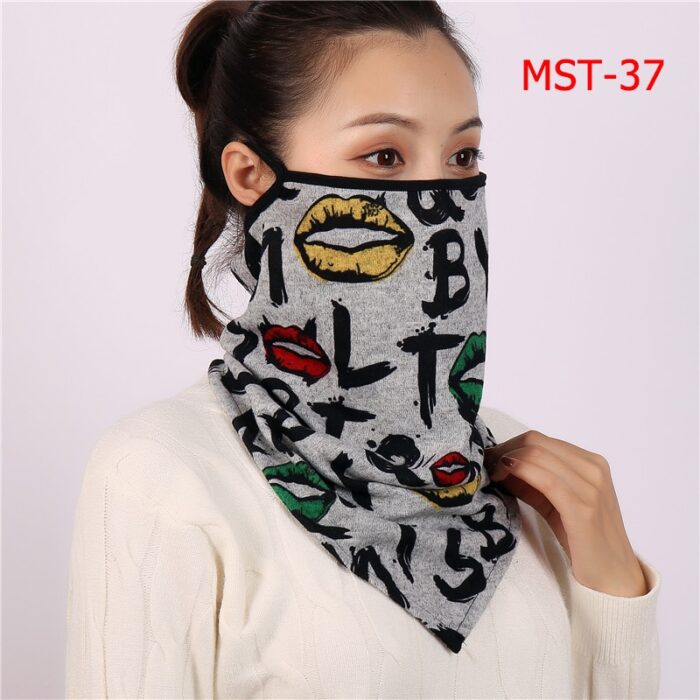 Chiffon Neck Gaiter Mask Female Bandana Warm Foulard Soft Scarves Ring Wraps Cover