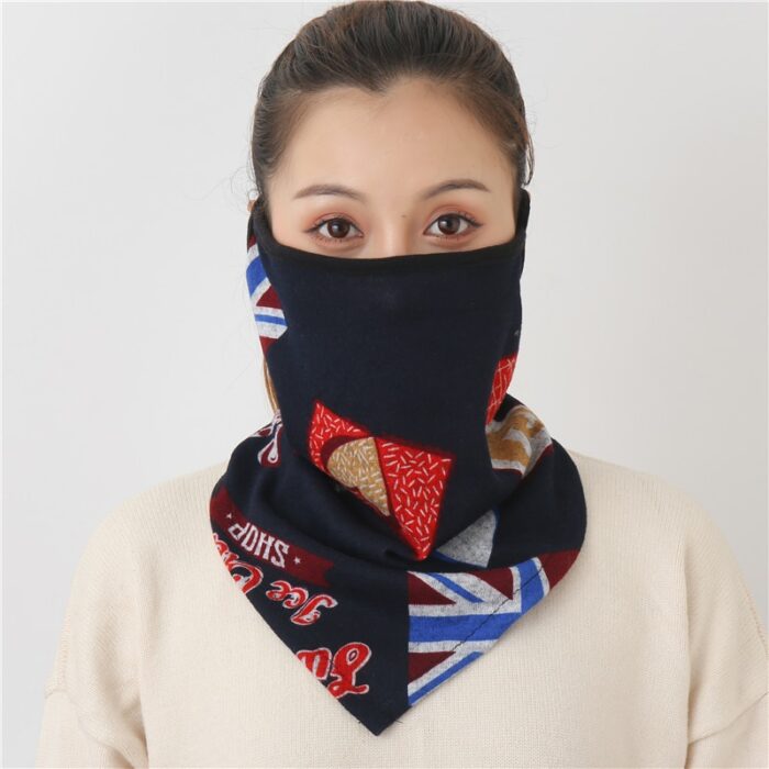 Chiffon Neck Gaiter Mask Female Bandana Warm Foulard Soft Scarves Ring Wraps Cover