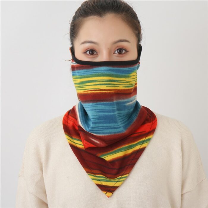 Chiffon Neck Gaiter Mask Female Bandana Warm Foulard Soft Scarves Ring Wraps Cover