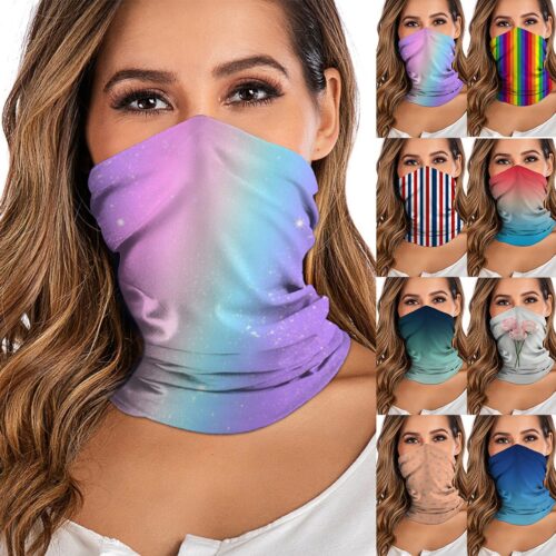 Tie-dye Print Bandana Neck Gaiter Headband Cycling Fishing Mask Scarf Multifunctional Outdoor